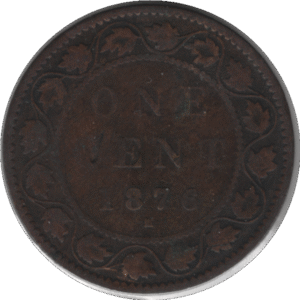 1876H Canada 1 Cent Coin (KM#7 Schön#5)