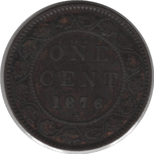 1876H Canada 1 Cent Coin (KM#7 Schön#5)