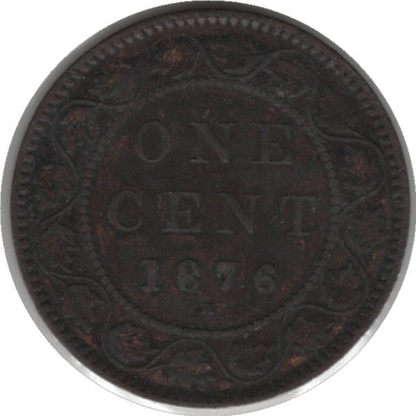 1876H Canada 1 Cent Coin (KM#7 Schön#5)