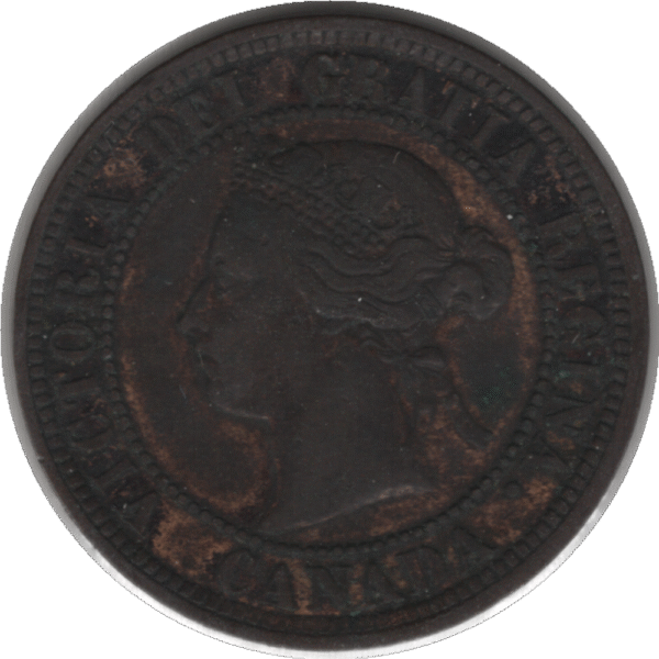 1876H Canada 1 Cent Coin (KM#7 Schön#5)