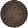 1881H Obv. 1a Canada 1 Cent Coin (KM#7 Schön#5)