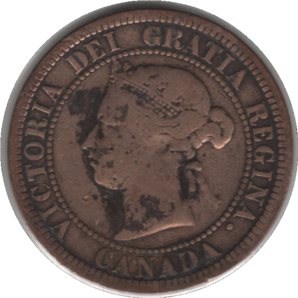 1881H Obv. 1a Canada 1 Cent Coin (KM#7 Schön#5)