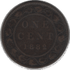 1882H Obv. 2 Canada 1 Cent Coin (KM#7 Schön#5)