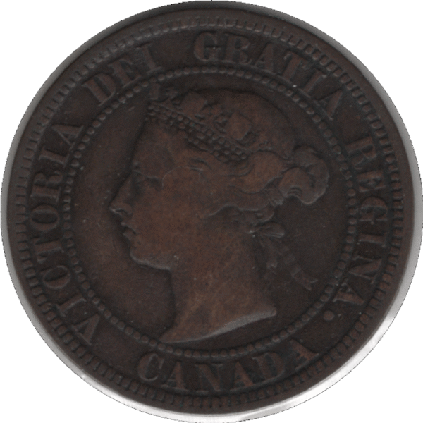 1882H Obv. 2 Canada 1 Cent Coin (KM#7 Schön#5)