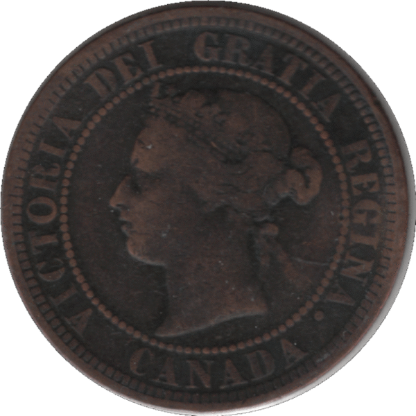 1882H Obv. 1a Canada 1 Cent Coin (KM#7 Schön#5)
