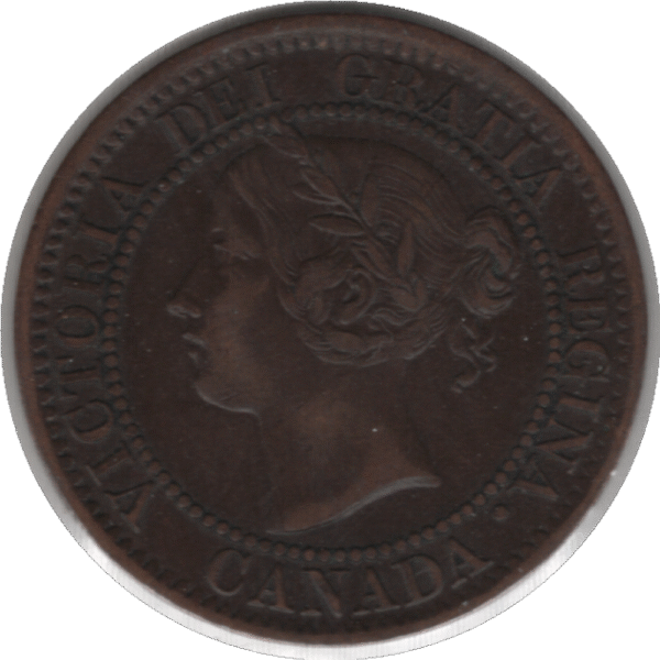 1859 N9 Canada 1 Cent Coin PC59-224 (KM#1 Kahnt/Schön#1)