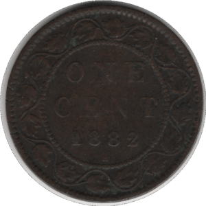 1882H Canada 1 Cent Coin Obv 2 (KM#7 Schön#5)