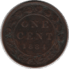 1884 Canada 1 Cent Coin Obv 2 (KM#7 Schön#5)