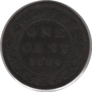 1884 Canada 1 Cent Coin Obv 2 (KM#7 Schön#5)