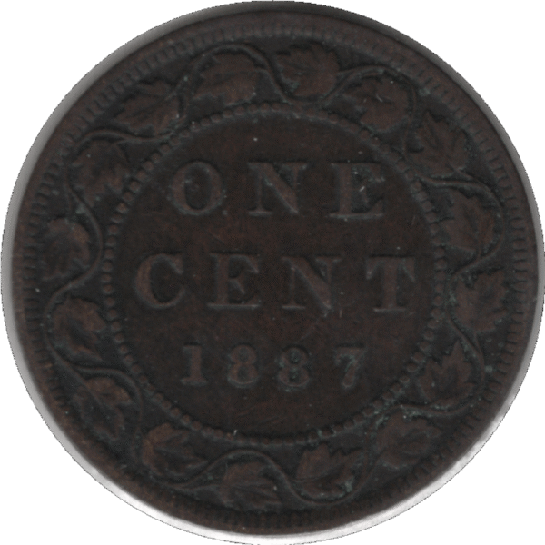 1887 Canada 1 Cent Coin (KM#7 Schön#5)