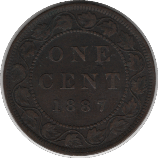 1887 Canada 1 Cent Coin (KM#7 Schön#5)