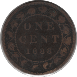 1888 Canada 1 Cent Coin (KM#7 Schön#5)
