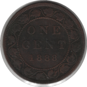 1888 Canada 1 Cent Coin (KM#7 Schön#5)