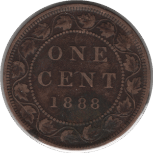 1888 Canada 1 Cent Coin (KM#7 Schön#5)