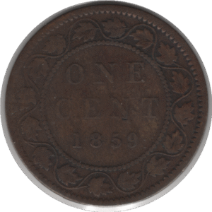1859 Canada 1 Cent Coin (KM#1 Kahnt/Schön#1)