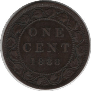 '1888 Canada 1 Cent Coin RP Middle ''8'' (KM#7 Schön#5)'