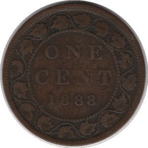1888 Canada 1 Cent Coin (KM#7 Schön#5)