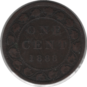 1888 Canada 1 Cent Coin (KM#7 Schön#5)