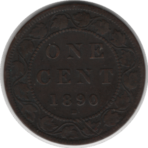 '1890 Canada 1 Cent Coin Repunched ''I'' (KM#7 Schön#5)'