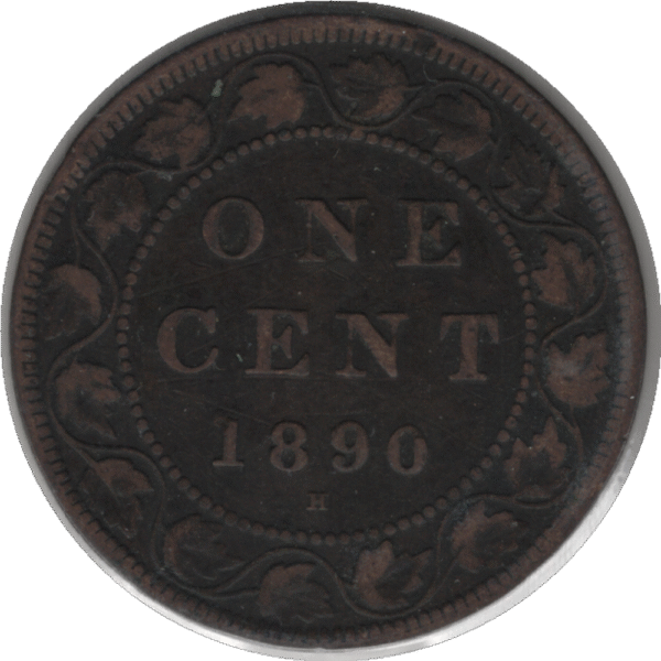 1890H Canada 1 Cent Coin (KM#7 Schön#5)
