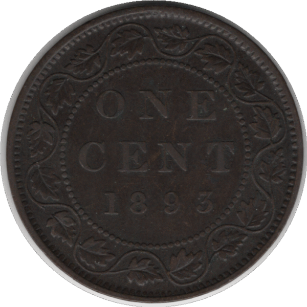 1893 Canada 1 Cent Coin (KM#7 Schön#5)