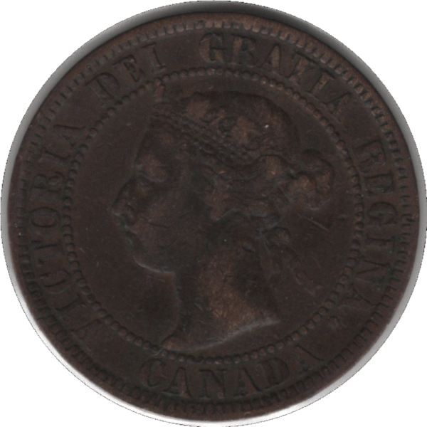 1893 Canada 1 Cent Coin Wide Date (KM#7 Schön#5)