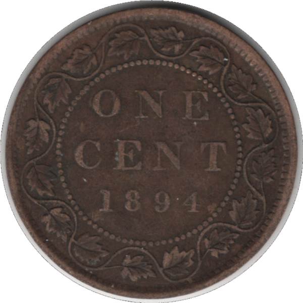 1894 Canada 1 Cent Coin (KM#7 Schön#5)
