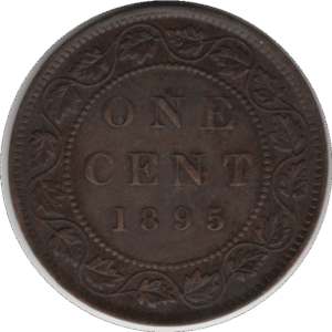 1895 Canada 1 Cent Coin (KM#7 Schön#5)