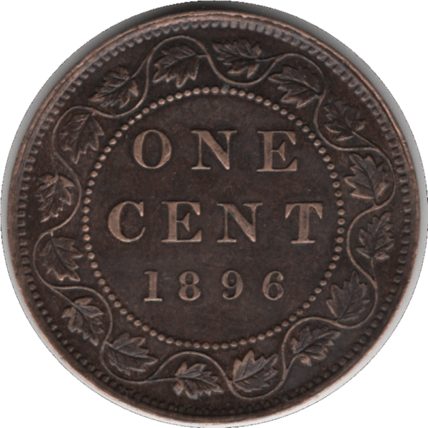 1896 Canada 1 Cent Coin (KM#7 Schön#5)
