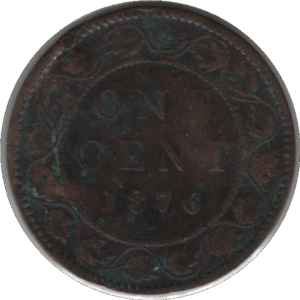 1876H Canada 1 Cent Coin (KM#7 Schön#5)
