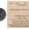 Canada September Mule 25 Cents ICCS MS66 NBU (Ch#RC-630 Schön#331 KM#350)