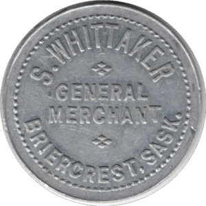 C. 1916 S. Whittaker General Merchant Briercrest Sask. 1st Issue width=