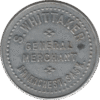 C.1916 S. Whittaker General Merchant Briercrest Sask. Type 1 25C Token #730f