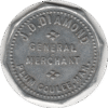C.1910s J.D. Diamond General Merchant Plum Coulee MAN. 10 Cent Token. Scarce.