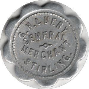 1913-36 G.H.Luery General Merchant Stirling ONT. 25 Cent Token.