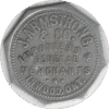 'C.1910s J. Armstrong & Co. Importer & Gen''l Merchant Inwood ONT. 50C Token C/S ''I.B.B'''