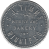 C.1910 G.J. Timms Henry Ave. Bakery Winnipeg Man. G/F 1 Loaf of Bread Token