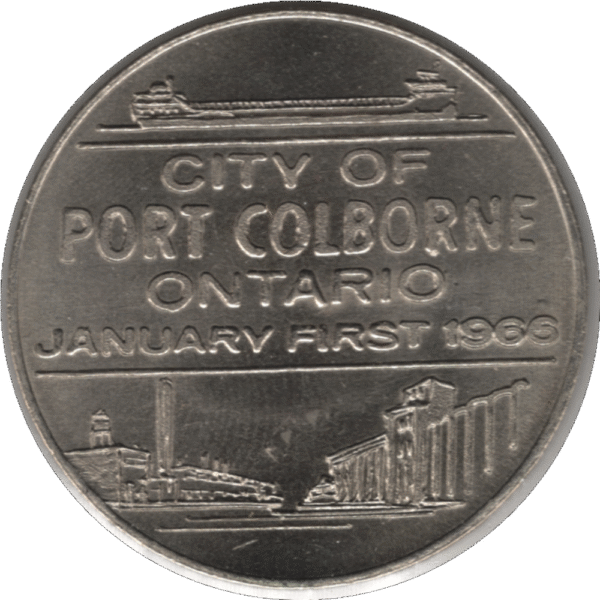 1966 Port Colborne ONT. Incorporation Souvenir Token Port/Fort.