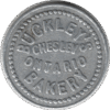 'C.1930s ''Buckley''s Bakery'' Chesley ONT. G/F 1 Loaf Bread Token'