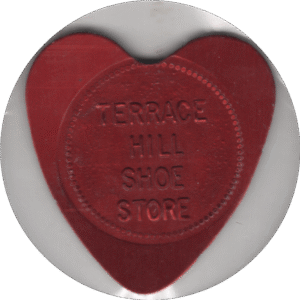 C. 1940s/50s Terrace Hill Shoe Store (Brantford ONT.) 25C Token