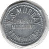 C.1922 W.S. Murray General Merchant Drumbo ONT. 1 Cent Token. Type 1 High Grade.