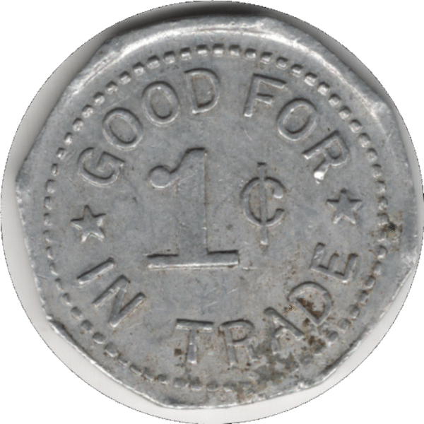 C.1922 W.S. Murray General Merchant Drumbo ONT. 1 Cent Token. Type 1.