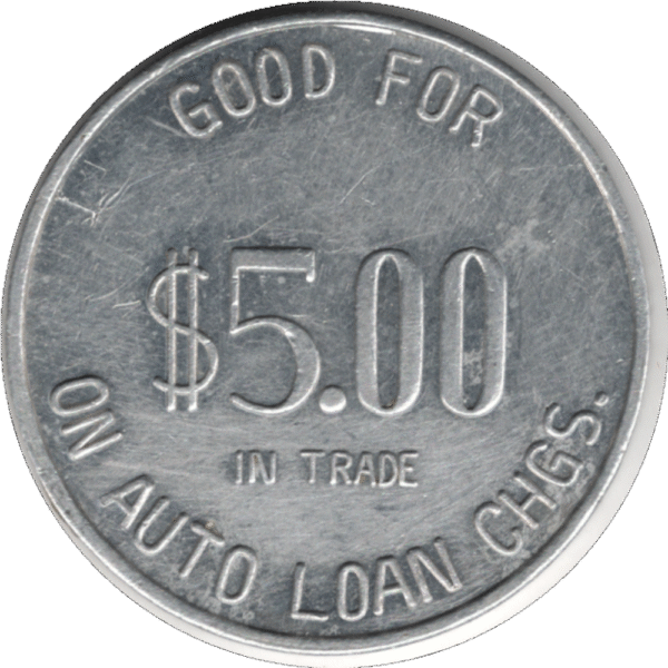 1966 Bank of Edgemont (Edgemont Village B.C.) .00 Car Loan Voucher Token