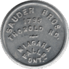 No Date Sauder Bros. Gas Station Token Welland ONT.