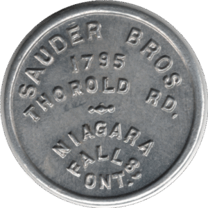 No Date Sauder Bros. Gas Station Token Welland ONT.