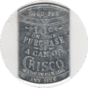 'Canada 1920s ''10 Cents on the Purchase of a Can of Crisco'' Can Shaped Token'