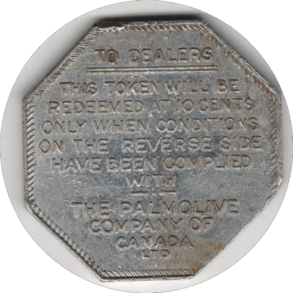 No Date (1917-1928) Palmolive Company of Canada Buy 1 Get 1 Voucher Token Clipped Flan