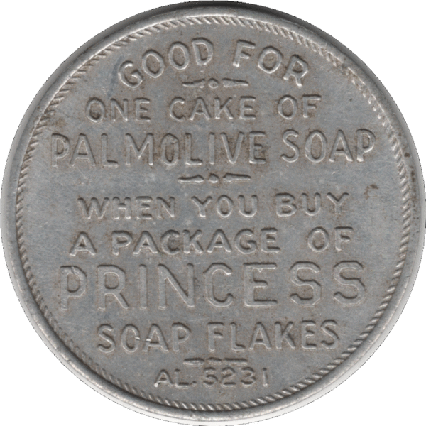 No Date (1917-1928) Palmolive Company of Canada Buy 1 Pack Get 1 Cake Voucher Token