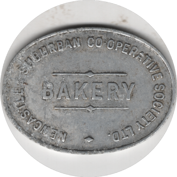 'Australia C. 1920s Newcastle Suburban Co-op Society ''One Loaf'' Token'