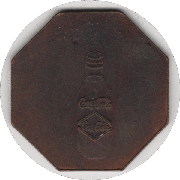 'USA 1915-1916 ''Drink Coca-Cola Good For 1 Free Bottle'' Voucher Token Bottle on Rev. Type RARE'